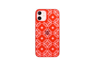 iPhone12 mini Air Jacket Kiriko 江戶切子-花十字紋(紅)