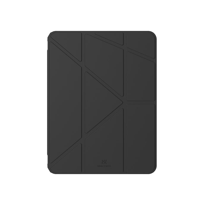 iPad Air 11吋 (M3) Amos 相機快取多角度折疊防摔保護套 (含Apple Pencil槽) (黑色)