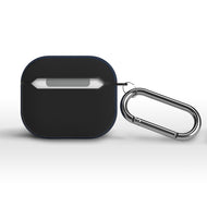{買一送一}撞色布紋保護殼 (適用於 AirPods 3) 黑籃