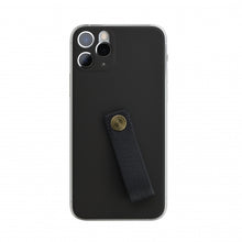 {限量預購} iPhone 11 / 11 Pro / 11 Pro Max 橡膠背貼(黑) -附360 °皮革環 (黑)