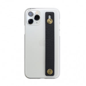 {限量預購} iPhone SE / 11 / 11 Pro / 11 Pro Max Air Jacket™(透明) -附皮革指環帶 (黑)