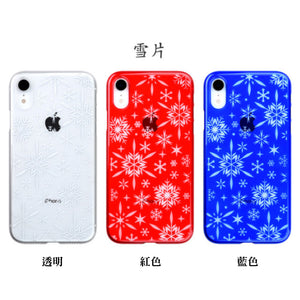 iPhone XR Air Jacket Kiriko 江戶切子-雪片(藍)