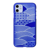 iPhone 11 Air Jacket Kiriko 江戶切子-千代柄 扇(藍)