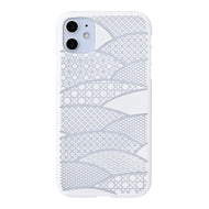 iPhone 11 Air Jacket Kiriko 江戶切子-千代柄 扇(白)