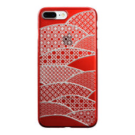iPhone 7 Plus Air Jacket Kiriko 江戶切子-扇形(紅)