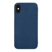 iPhone X Ultrasuede Filip Case麂皮絨翻蓋皮套(深藍) - POWER SUPPORT台灣官方網站