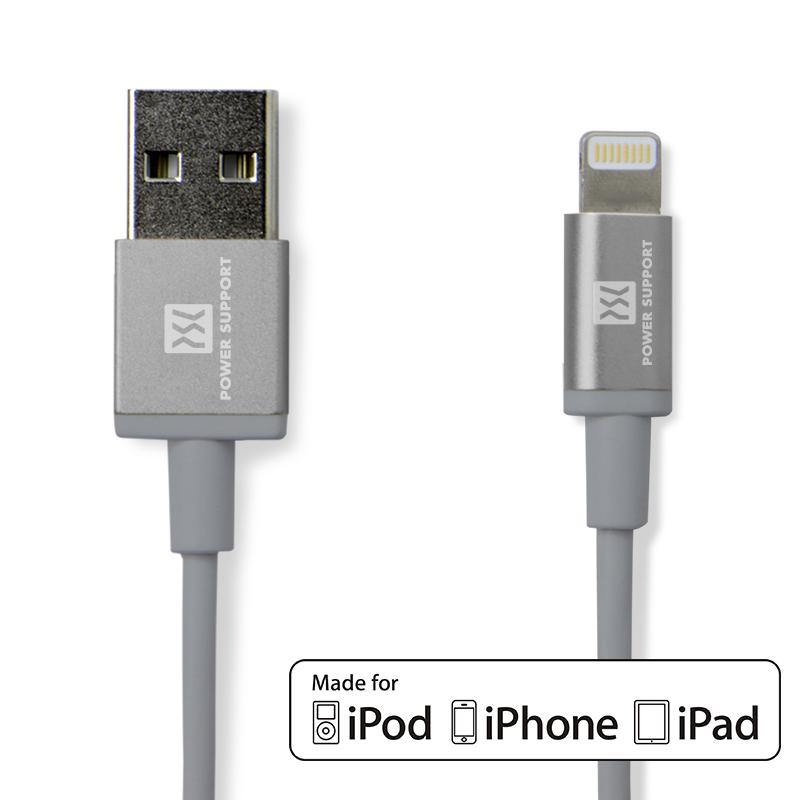 USB to Lighting Cable 傳輸線1.0m(太空灰) - POWER SUPPORT台灣官方網站