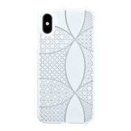 iPhone Xs Air Jacket Kiriko 江戶切子-千代柄 七寶(白)