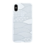 iPhone Xs Air Jacket Kiriko 江戶切子-千代柄 扇(白)