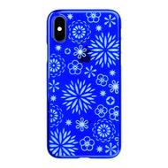 iPhone Xs Air Jacket Kiriko 江戶切子-花(藍)