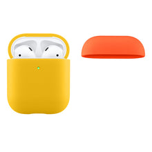矽膠雙蓋收納盒 (適用於 AirPods) 黃色