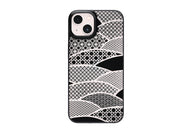 iPhone 13 Air Jacket Kiriko 江戶切子-千代柄 扇(黑)