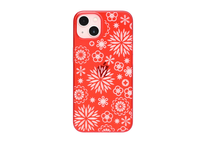 iPhone 13 Air Jacket Kiriko 江戶切子-花(紅)