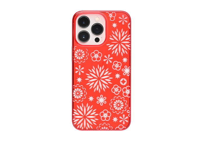 iPhone 13 Pro Air Jacket Kiriko 江戶切子-花(紅)