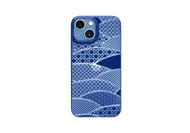 iPhone 13 mini Air Jacket Kiriko 江戶切子-千代柄 扇(藍)