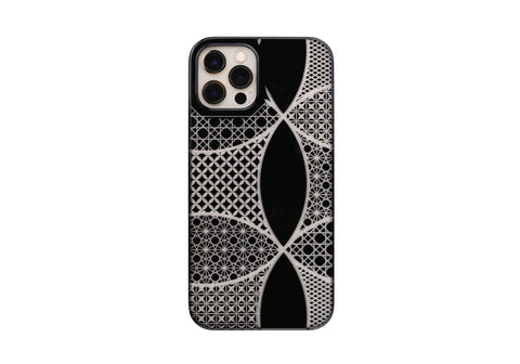 
  
	
    
	
    iPhone 12 / 12 Pro Air Jacket Kiriko 江戶切子-千代柄 七寶(黑)