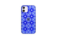 iPhone12 mini Air Jacket Kiriko 江戶切子-花十字紋(藍)