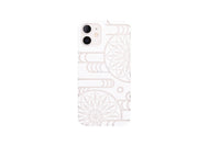 iPhone12 mini Air Jacket Kiriko 江戶切子-霞之鞠(白)