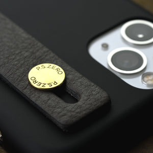 {限量預購} iPhone SE / 11 / 11 Pro / 11 Pro Max Air Jacket™(純黑) -附皮革指環帶 (駝)